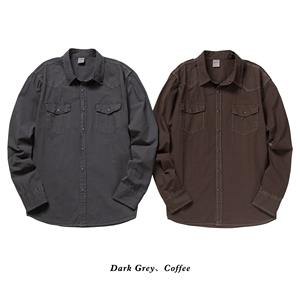 เสื้อเชิ้ตผู้ชายแขนยาว ปกแหลม ผ้าไม่เป็นขุย ไม่หดตัว ระบายอากาศได้ดี สไตล์ลำลอง - Product Image 1