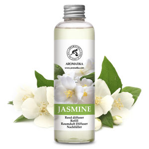 Recharge liquide pour diffuseur d'arômes Aromatika au jasmin naturel 200 ml – Huile parfumée longue durée pour diffuseur à bâtonnets - Product Image 1