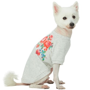 เสื้อฮู้ดดี้ลายดอกไม้สำหรับสุนัข Blueberry Pet Blooming Rose/ Blueberry Pet Blooming Rose Floral Dog Hoodie - ขายส่ง - Product Image 1