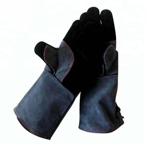 Guantes de soldadura de pulgar de ala de Palma de cuero de vaca resistentes al calor equipo de protección de puño dividido de vaca guantes de seguridad para uso al aire libre - Product Image 5