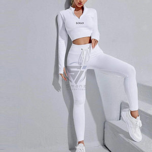 Ensemble de vêtements de sport 4 pièces pour femmes Slim Beauty Back Halter Bra Short Yoga Outfit Outdoor Running Gym Fitness Winter - Product Image 5