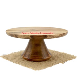 Wholesale Mango <b>Wood</b> <b>Cake</b> Stand Handmade Round Wooden Dessert Display Pedestal For Wedding & Party Decor Kitchen Serving Platter - Product Image 5