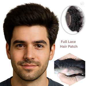 Perruque de cheveux humains Remy 100% indiens avec extensions de cheveux pour hommes Full Lace Front PU Technique - Product Image 1