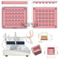 Moule personnalisé à usage commercial, fabricant de coquilles à tartelettes carrées, mini-machine à tartelettes pour les petites entreprises