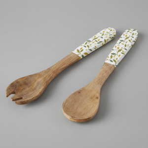 Juego de Cubiertos de Madera de Mango Ecológicos con Esmalte, Cuchara y Tenedor, Diseño Personalizado, Utensilios para el Hogar, Restaurante, Accesorios de Cocina al por Mayor - Product Image 6