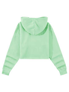 Sudadera con capucha recortada de alta calidad Moda al aire libre Elegante manga larga Crop Top Mujeres Sudadera con capucha - Product Image 3