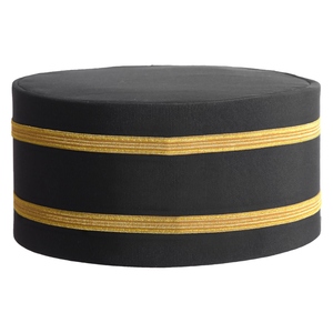 Masonic Regalia The Council Of Crusaders Crown Cap Parche redondo con dos trenzas Bordado dorado con personalización como deseo - Product Image 2