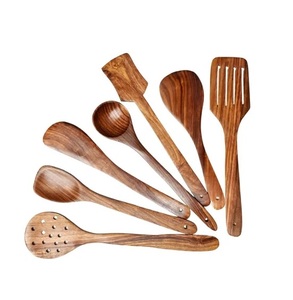 Cuchara de servicio hecha a mano de madera con acabado personalizado decorativo de la mejor calidad a bajo precio para decoración de cocina. - Product Image 2