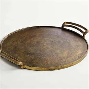 Mango de forma rectangular de alta calidad, superventas, mesa de aluminio envejecido, diseño Art Deco, bandeja de servicio personalizable - Product Image 5