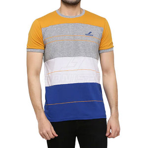 Camiseta Casual Masculina con Logotipo Personalizado en la Parte Delantera, Venta al por Mayor, Clásica, de Algodón/Fibra de Bambú, Transpirable, Corte Regular - Product Image 3