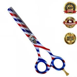 MAQNSCO-Tijeras profesionales de peluquero de acero inoxidable azul para corte de pelo y adelgazamiento, herramienta de belleza - Product Image 2