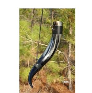 Cuerno para beber de búfalo orgánico de estilo vikingo nórdico, cuernos religiosos de estilo Animal con soporte de cuero disponible para venta a granel India - Product Image 1