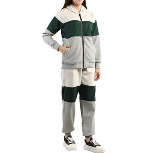 Ensemble de survêtement à capuche pour femme personnalisé, streetwear, 100% coton molletonné, uni, automne, service OEM/ODM, costume décontracté tendance - Product Image 3