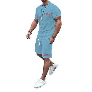 Ensemble t-shirt et short pour homme, vintage, manches courtes, imprimé numérique 3D, tricoté, séchage rapide, pour l'été, décontracté, sports de plein air, vacances - Product Image 2