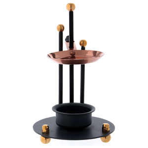 Porte-encens réglable en laiton Offre Spéciale avec revêtement noir diffuseur d'huile essentielle de parfum d'air de conception supérieure pour une utilisation aromatique - Product Image 5