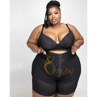Short de maintien pour femme, sculptant les hanches, large bande, contrôle du ventre, avec fermeture éclair et entrejambe ouvert