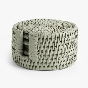 Hand <b>Woven</b> Jute Flax Oval Wicker Drink <b>Coaster</b> Cup <b>Coasters</b> Dining Table Mat Heat Resistant Holder - Product Image 4