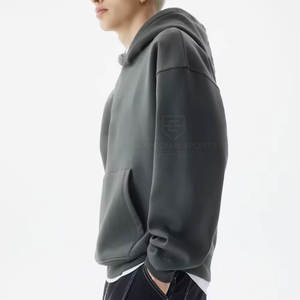 Sweat-shirts à épaules tombantes en coton 100% personnalisés avec logo, respirants, prix de gros pour hommes - Product Image 3