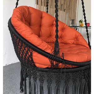 Magnifique balançoire suspendue en macramé pour jardin, salon extérieur, hamac en macramé tressé, mobilier de patio - Product Image 3