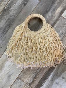 Bolso de Mano Ecológico de Rafia con Perlas y Diseño Resistente para Viajes - Product Image 3