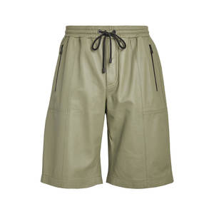 Vintage Style Men Leather <b>Shorts</b> With Functional Pockets And <b>Belt</b> Loops Comfortable Men Leather <b>Shorts</b> - Product Image 1