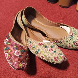 Zapatos de yute Khussa Jutti para mujer, calidad, elegantes, Khussa Stones, logotipo personalizado y Color, Punta cerrada, venta al por mayor - Product Image 2