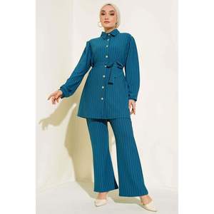 เครปลายชุด2ชิ้นสีเขียวน้ำมัน - Product Image 2