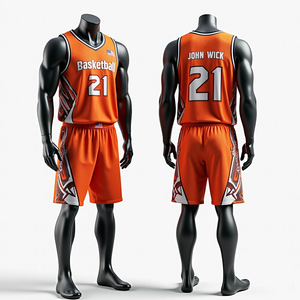 ชุดกีฬาบาสเก็ตบอลสำหรับผู้ชายชุดเครื่องแบบแห้งเร็วระบายอากาศได้ดี - Product Image 5