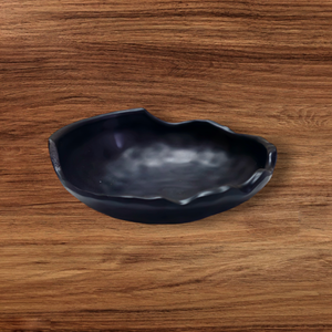 Plato de melamina negro de lujo de 7 pulgadas, estilo de diseño europeo elegante para uso comercial en el hogar, vajilla elegante creativa - Product Image 1