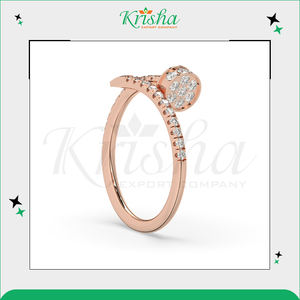 Bagues en diamant de haute qualité, design élégant, couleur blanche DEF, pierres naturelles et cultivées en laboratoire avec clarté VVS/VS, provenance Inde - Product Image 6