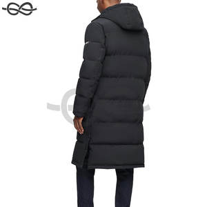Chaqueta Parka extralarga con capucha de tela para hombres y mujeres Prendas de abrigo elegantes y cálidas con ajuste ajustable y material duradero - Product Image 4