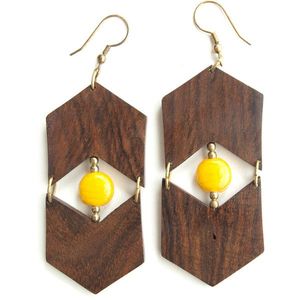 SCI ขายส่งที่กําหนดเองโบฮีเมียเครื่องประดับวินเทจสิ่งแวดล้อมไม้ประกบนูนผู้หญิงของแท้ขายส่งต่างหูสําหรับขาย - Product Image 1