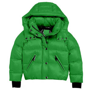 Veste matelassée pour enfants, légère et chaude, avec fermeture éclair et boutons sur le devant - Product Image 1