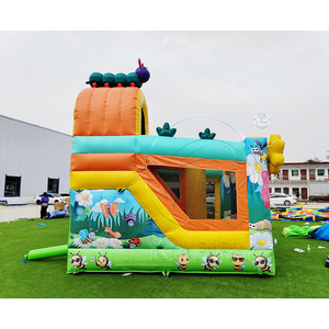 Castillo Inflable de PVC Resistente, Casa de Brinco con Tobogán, para Fiestas al Aire Libre, con Logotipo Personalizado, Brincolín para Niños - Product Image 1