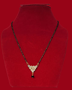 Traditional Gold Plated Mangalsutra <b>for</b> <b>Women</b> With Stylish Black Beads and Elegant Pendant Design <b>For</b> Daily Wear - Product Image 5