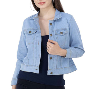 Mélange parfait de style et de confort Veste boutonnée en denim pour femmes et filles Veste en jean surdimensionnée pour dames - Product Image 3