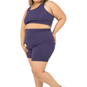 Shorts de yoga grande taille avec poches, taille haute, tissu extensible, soutien, vêtements de sport actifs, shorts d'entraînement de gym pour femmes - Product Image 5