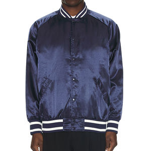 Chaqueta universitaria de satén transpirable con logotipo personalizado para hombre, chaqueta universitaria, precio al por mayor, chaquetas para hombre - Product Image 2