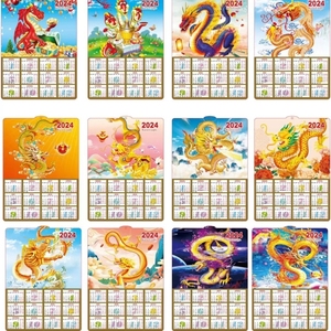 ปฏิทินไดโนเสาร์ 3 มิติ สำหรับตกแต่ง พร้อมข้อความภาษาอังกฤษ รัสเซีย สเปน รูปทรงสามเหลี่ยม ตั้งโต๊ะหรือแขวนผนัง - Product Image 4