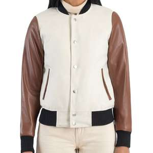 เสื้อแจ็คเก็ตสตรีผ้าฝ้าย100% แขนยาวระบายอากาศได้ดีเสื้อแจ็คเก็ตมีตัวอักษร - Product Image 1