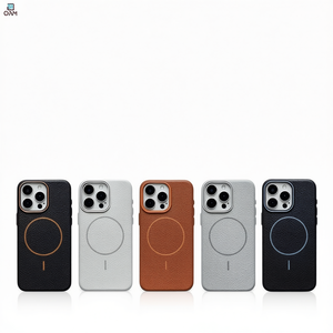 Funda Protectora Ligera Magnética de Cuero Artificial con Textura de Lichi Grabada para iPhone 14 Plus - Product Image 2