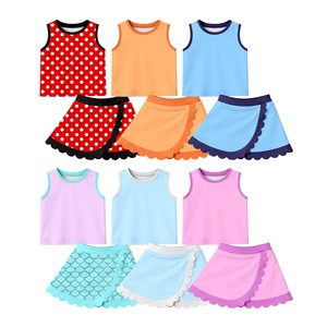 Conjuntos de ropa para bebés niñas, sin mangas, con bordado floral, lazos de pato, color morado - Product Image 6