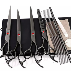 Juego de Tijeras de Peluquería para Perros/Gatos/Caballos de Alta Calidad, 440C, Negras, Dientes de 1 Pulgada, Reutilizables, Ecológicas, Instrumento Veterinario - Product Image 5