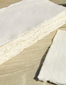 Papier déchiré en coton A6 blanc fait à la main 150 gsm bricolage style artisanal pour cadeaux de mariage enveloppe de boîte d'impression UV offset incluse - Product Image 2