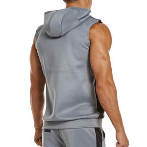 Venta caliente ligero cómodo hombres gimnasio sudaderas con capucha básicos algodón mezclado hombres gimnasio sudaderas con capucha - Product Image 5