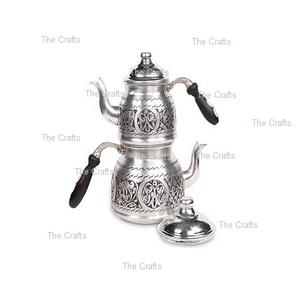 Set Of Two Different Size <b>Tea</b> Milk <b>Kettle</b> In Copper Water <b>Kettle</b> With Wooden Handle For Home Tableware Use - Product Image 3