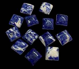 30 pièces sodalite naturelle polie en vrac pierre précieuse cabochon de forme carrée 8mm à 30mm pour la fabrication de bijoux - Product Image 5