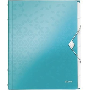 Leitz Ice Blue <b>A4</b> Polypropylene Filing <b>Folder</b> with 6 Grey Compartment Blocks - Product Image 1