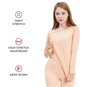 Conjuntos de Ropa Interior Térmica Larga para Mujer, de Alta Calidad, Personalizables, 2 Piezas, Invierno, Sin Costuras, Elástica, Cálida y Transpirable - Product Image 6