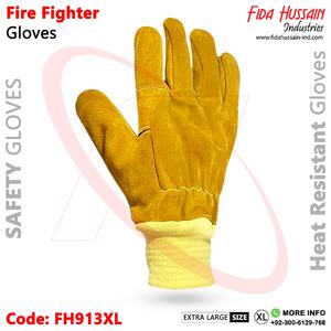 Top vente en gros pompier travail gant de sécurité saison d'hiver gant de pompier ignifuge gants en cuir du Pakistan - Product Image 4